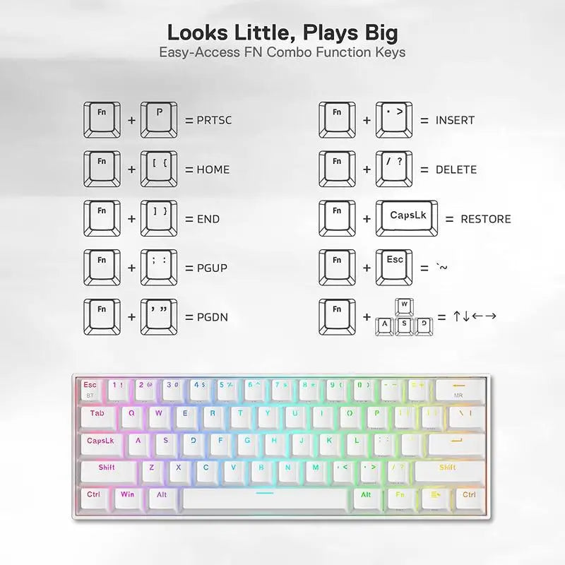 Redragon K530 PRO Draconic 60% Wireless Mechanical Keyboard