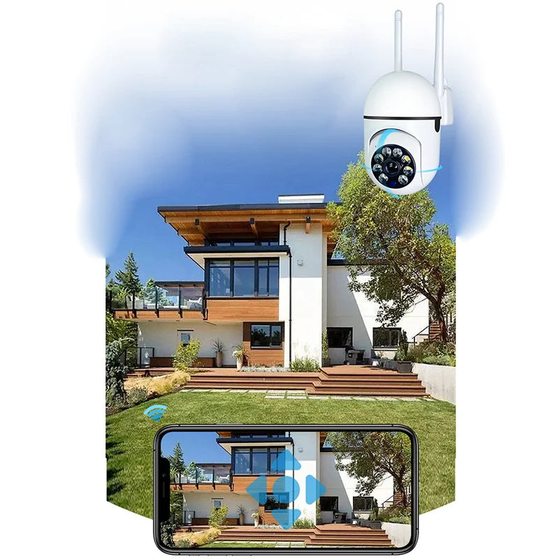 A7 WiFi Home Security Camera with Night Vision & Two-Way Audio