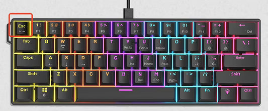 NK61 60% Wired Mechanical Gaming Keyboard – Hot-Swappable, 61 Keys