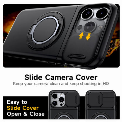 iPhone Case with Card Slot, Stand & Sliding Camera Cover