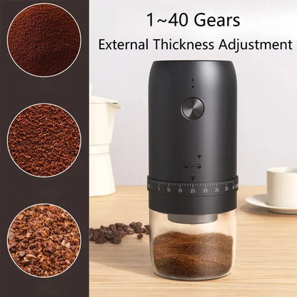 Portable Rechargeable Coffee Grinder – 40 Grind Settings