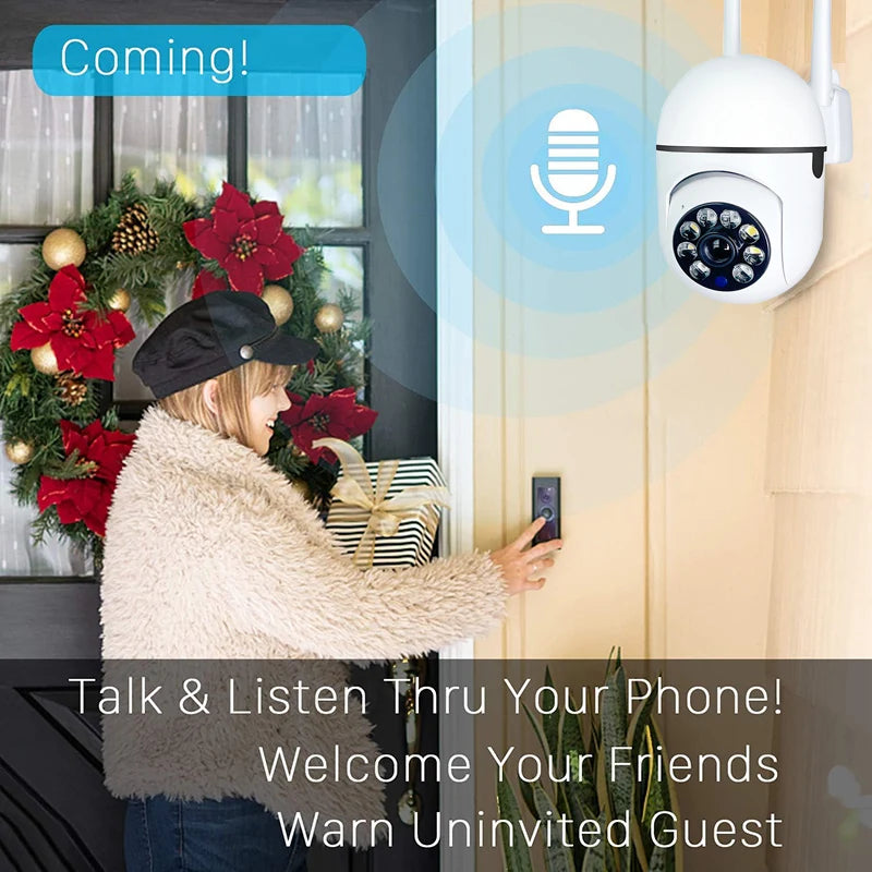 A7 WiFi Home Security Camera with Night Vision & Two-Way Audio
