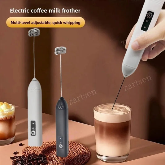 Rechargeable Handheld Milk Frother – USB-C Coffee Whisk