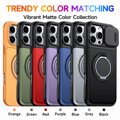 iPhone Case with Card Slot, Stand & Sliding Camera Cover