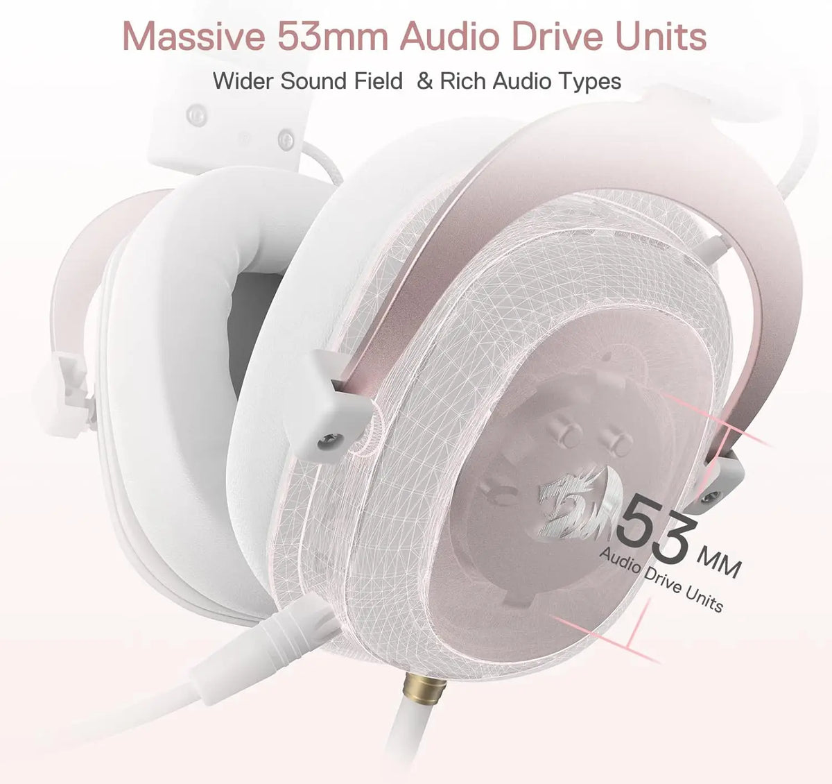Redragon H510 Zeus White Wired Gaming Headsets