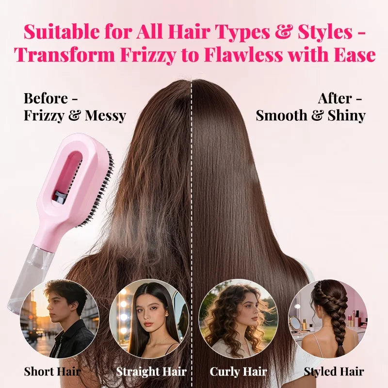 One-Click Mist Detangling Brush/Comb