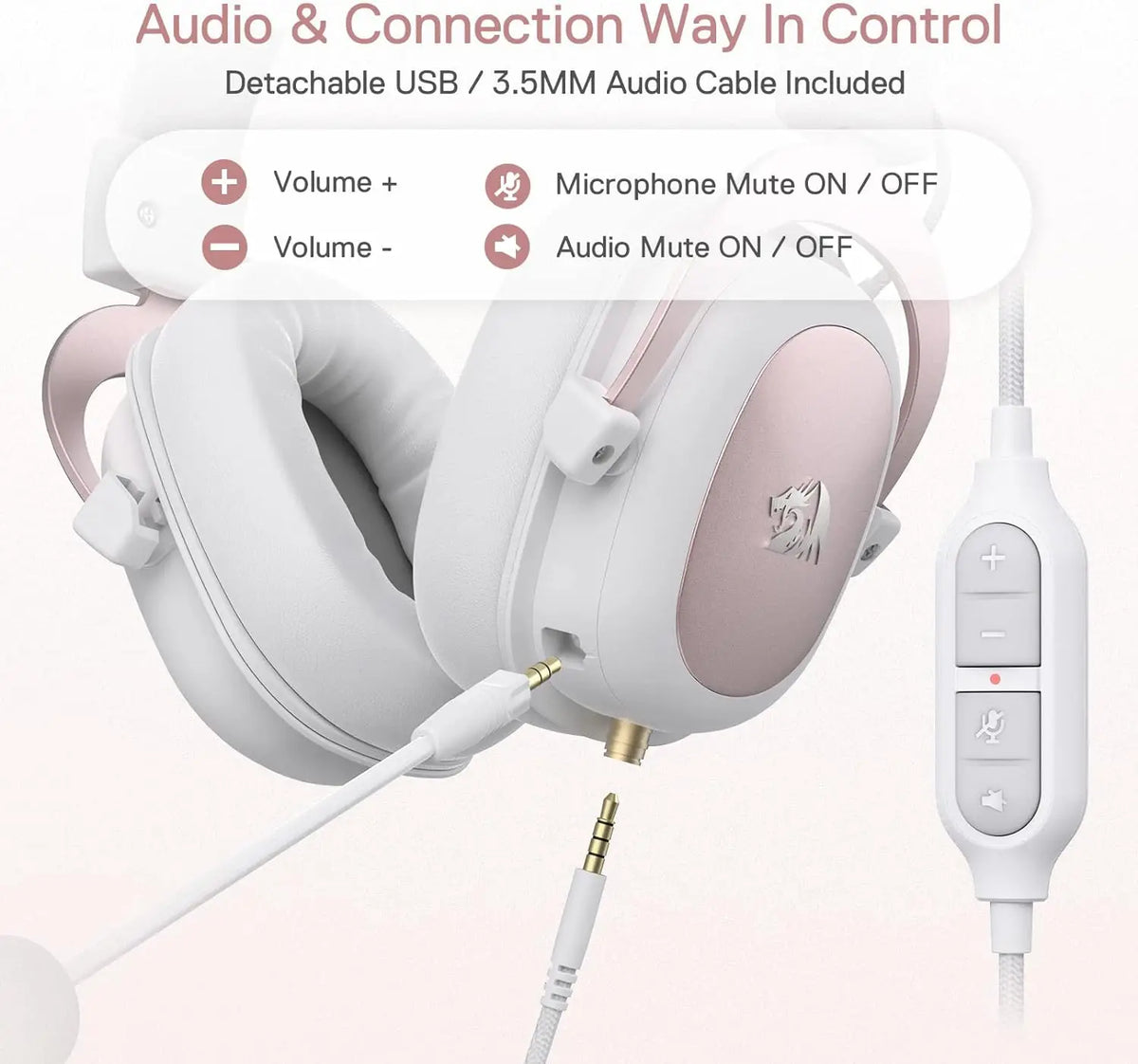Redragon H510 Zeus White Wired Gaming Headsets
