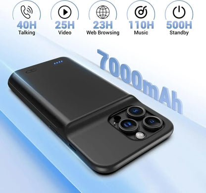 10000mah Rechargeable iPhone Battery Case with LED Power Indicators