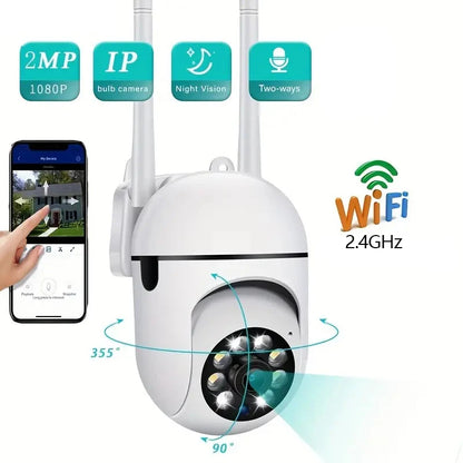 A7 WiFi Home Security Camera with Night Vision & Two-Way Audio
