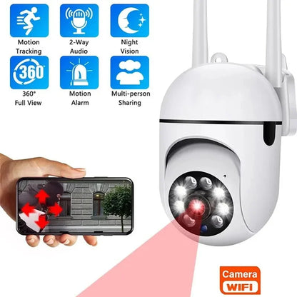 A7 WiFi Home Security Camera with Night Vision & Two-Way Audio