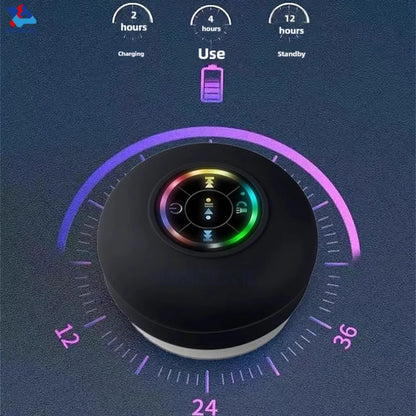Portable Bluetooth Speaker with Suction Cup & LED Lights