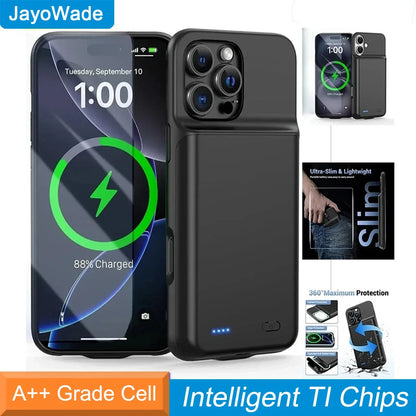 10000mah Rechargeable iPhone Battery Case with LED Power Indicators