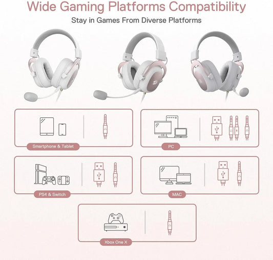 Redragon H510 Zeus White Wired Gaming Headsets